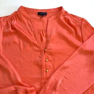 The Limited Womens Orange Satin Blouse, XL